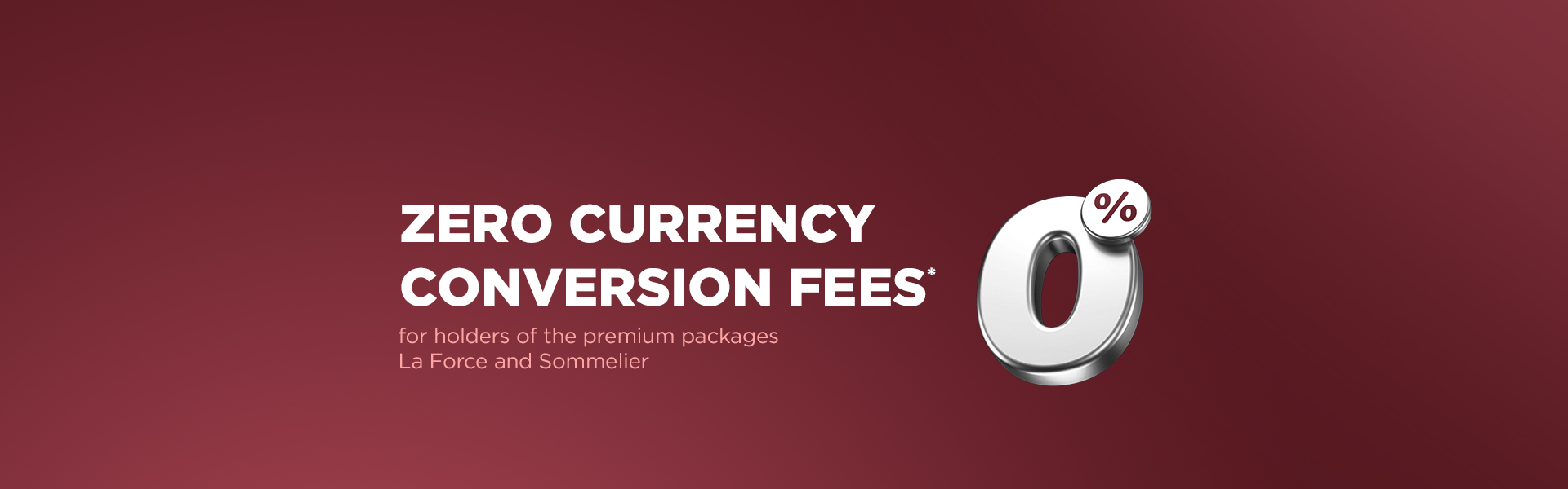 Zero currency conversion fees for Credit Agricole premium clients