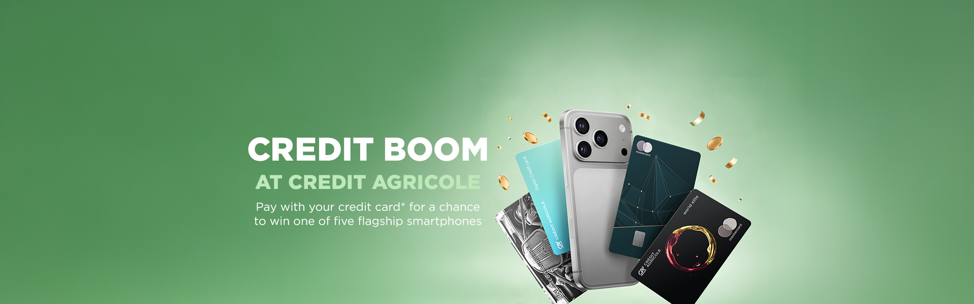 Credit Boom: Pay with Your Credit Card and Get a Chance to Win One of 5 Top Smartphones